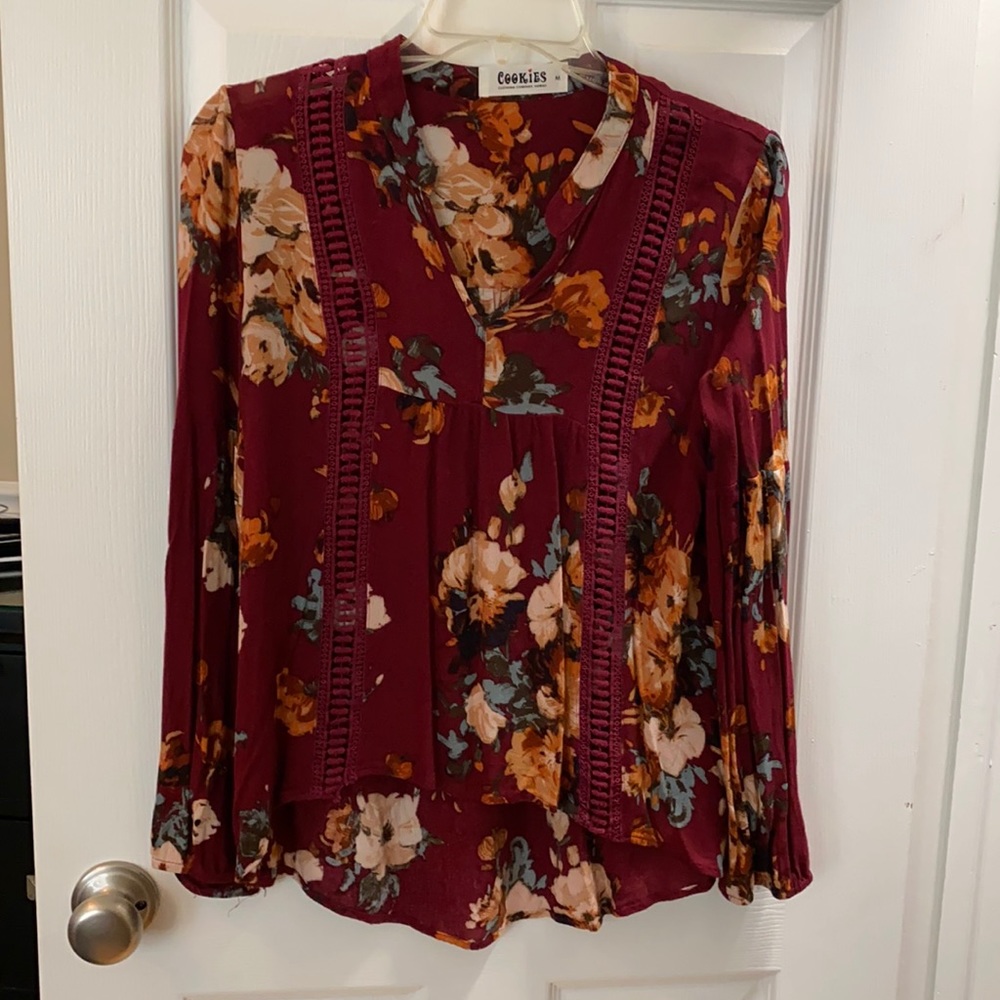 Cookies Dark Red Blouse